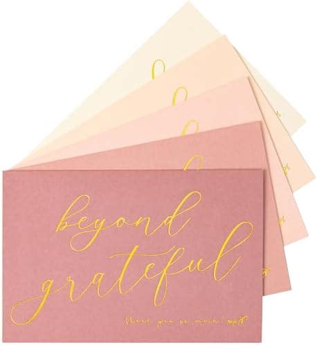 Amazon Crisky 50 Pcs Dusty Rose Beyond Grateful Thank You Cards