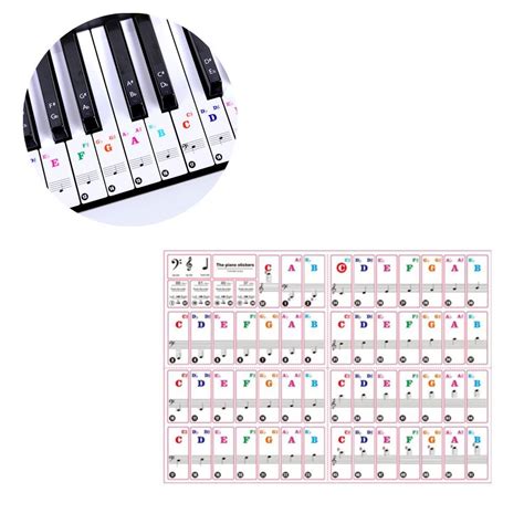 Klavier Sticker Keyboardnoten Aufkleber F R Tasten