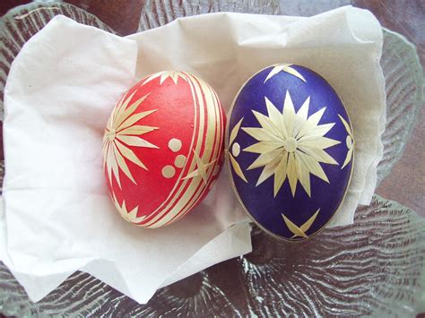 Handcraft Blog Decorated Eggs With Straw