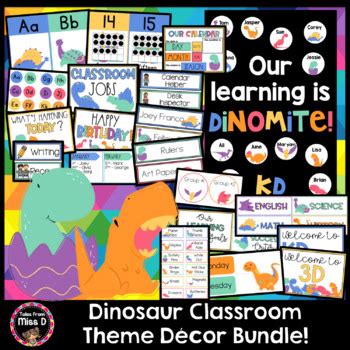 Dinosaur Classroom Decor Theme Bundle By Tales From Miss D TpT