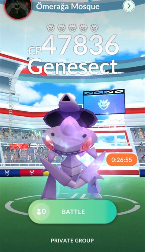 Genesect Douse Drive Raid Boss Pokemon Go