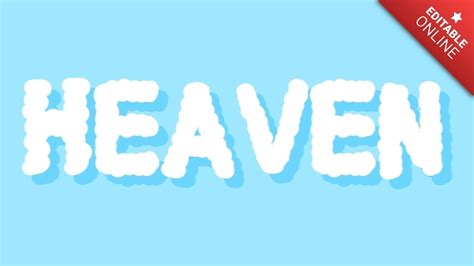 Heaven With Realistic Cloud Text Effect Generator