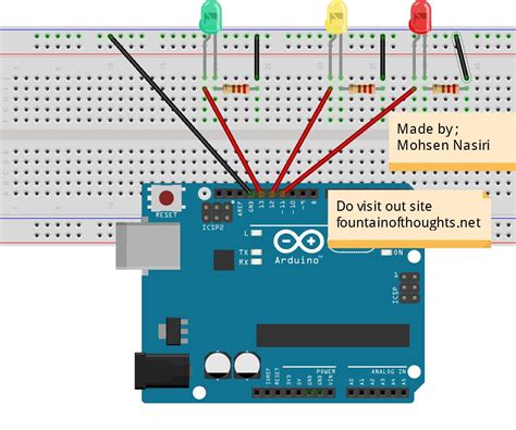 Arduino Traffic Light Tutorial 3 Steps Instructables