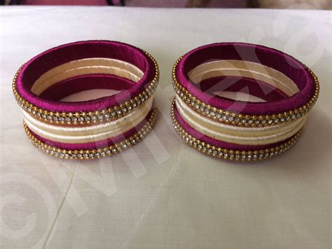 Silk Thread Bangles Set Of Etsy