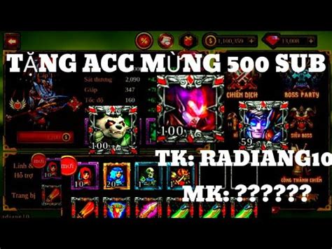 Epic Heroes War TẶNG ACC MỪNG 500 SUB YouTube