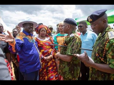 HAPPENING NOW RAILA ODINGA BLOCKED BY RUTO S POLICE OFFICERS IN NAROK