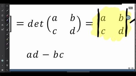 Lesson 4 4 Determinants Of 2x2 Matrices Youtube