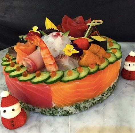 Sushi Cake By Iron Chef Morimoto Sushi Cake Japanese Food Sushi Sushi