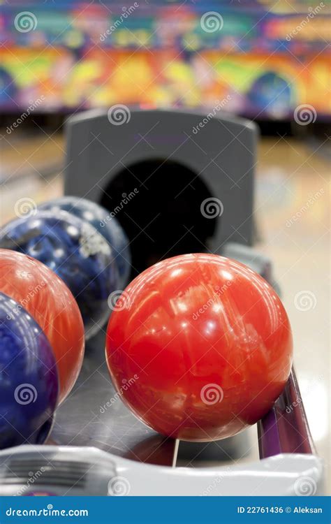 Colorful Bowling Balls Stock Photo Image Of Hole Competition 22761436