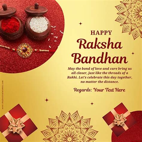 Raksha Bandhan Rakhi 2024 Wishes Card Edit Name And Picture