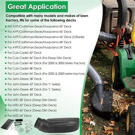 Lawn Vacuum Deck Adapter Kit For Agri Fab Mow N Vac Leaf Vacuum