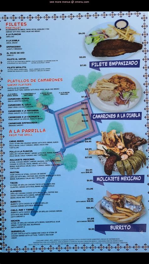 Menu At Mi Lindo Nayarit Pub And Bar Mcminnville