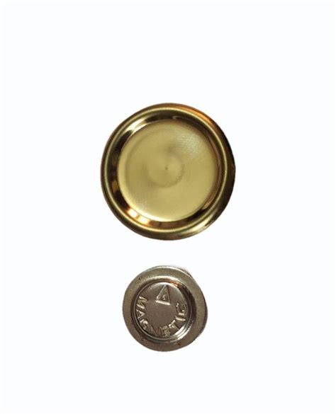 Stainless Steel Round Plain Lapel Pin With Magnets For Promotional