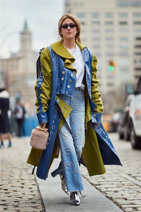 Denim Street Style New York Fashion Week Street Style Autumn Street