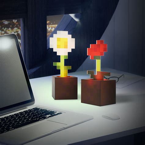 Minecraft Daisy And Poppy Flower Pot Mood Lights Ukonic