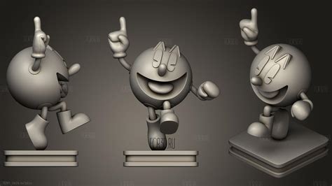 Pac Man 3d Stl Model For Cnc