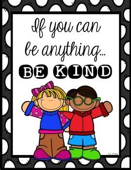 Be Kind Classroom Decor Poster by Love of First | TpT