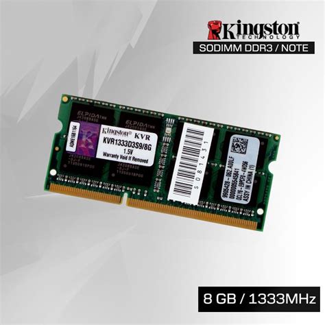 Memoria Kingston Ddr3 8gb 1333 Mhz Notebook Promoção R 305 00 em