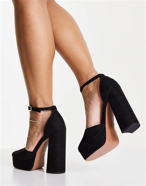 Black Platform High Heels