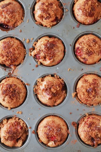 Strawberry Rhubarb Muffins | Perpetually Chic