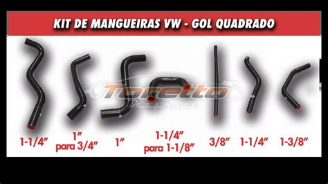 Toretto Drag Race Kit Mangueiras Silicone Radiador Gol Quadrado AP