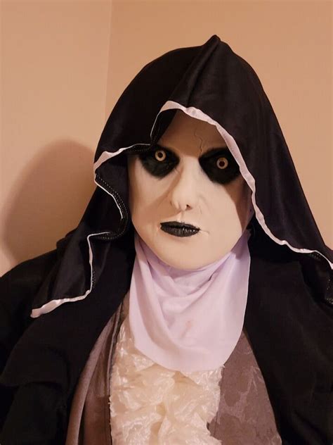 The Horror Scary Nun Latex Mask W Headscarf Valak Cosplay For Etsy