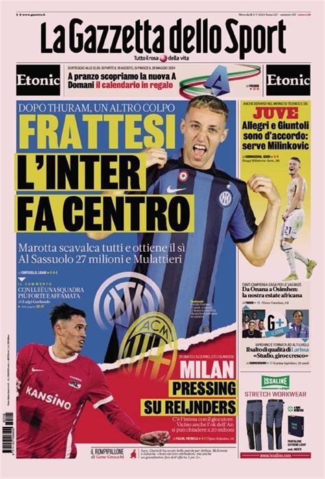 Capa La Gazzeta Dello Sport Julho Capasjornais Pt