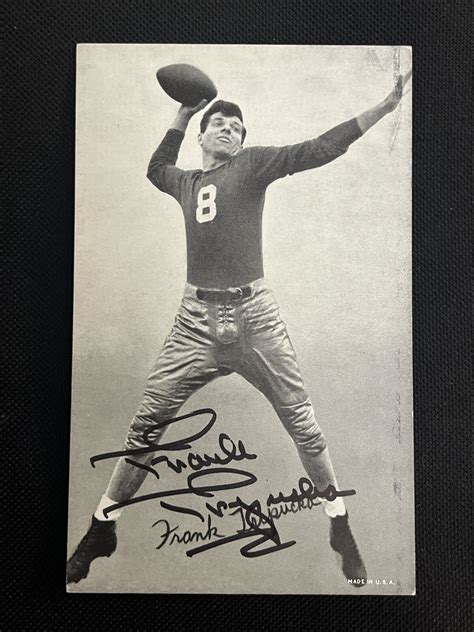 Frank Tripucka Signed Autographed Vintage Exhibit Card Notre