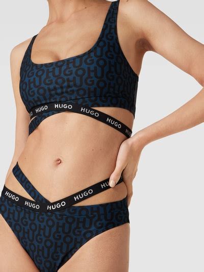 Hugo Bikini Oberteil Mit Allover Label Muster Modell Bralette