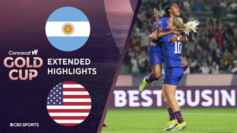 Argentina Vs United States Extended Highlights Concacaf W Gold Cup