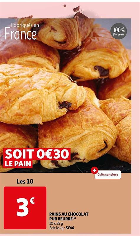 Promo Pains Au Chocolat Pur Beurre Chez Auchan Icatalogue Fr