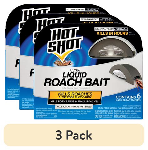 Pack Hot Shot Ultra Liquid Roach Bait Traps Count Roach