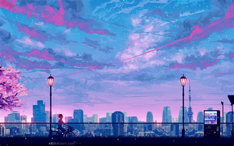 2880x1800 Anime Cityscape Landscape Scenery 5k Macbook Pro Retina Hd 4k