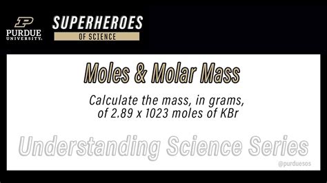 Calculate The Mass In Grams Of 2 89 X 1023 Moles Of KBr YouTube