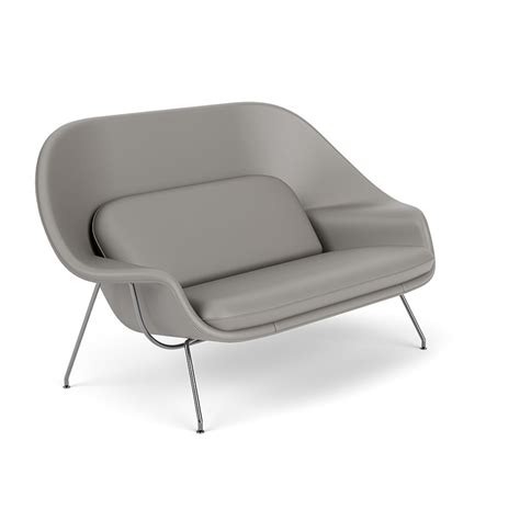 Knoll Divano Womb Relax Struttura Cromata Pelle Cat W LONGHO