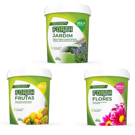 Kit Adubo Fertilizante Forth Jardim Flores Frutas G Shopee Brasil