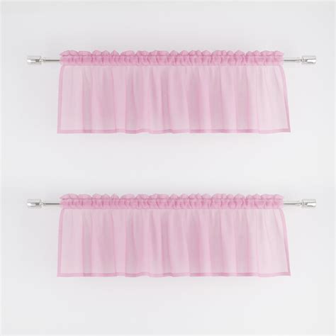 Amazon Upopo Pink Valance Inches Long Sheer Curtain Valance