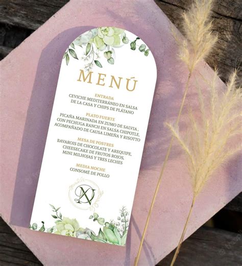 Tarjetas De Menu Troqueladas Bodas Y Novia