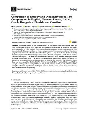 Fillable Online Comparison Of Entropy And Dictionary Based Text Fax