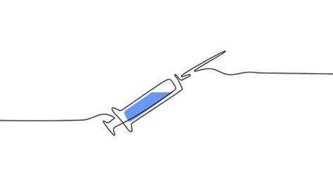 Continuous One Line Drawing Syringe Needle Stock Footage Video (100% ...