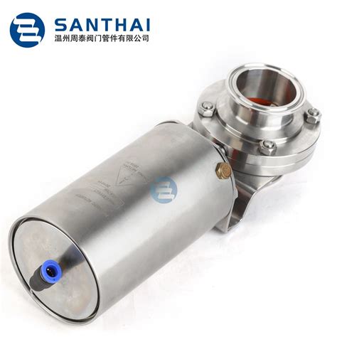 Stainless Steel Sanitary Pneumatic Actuator Tri Clamp Butterfly Valves