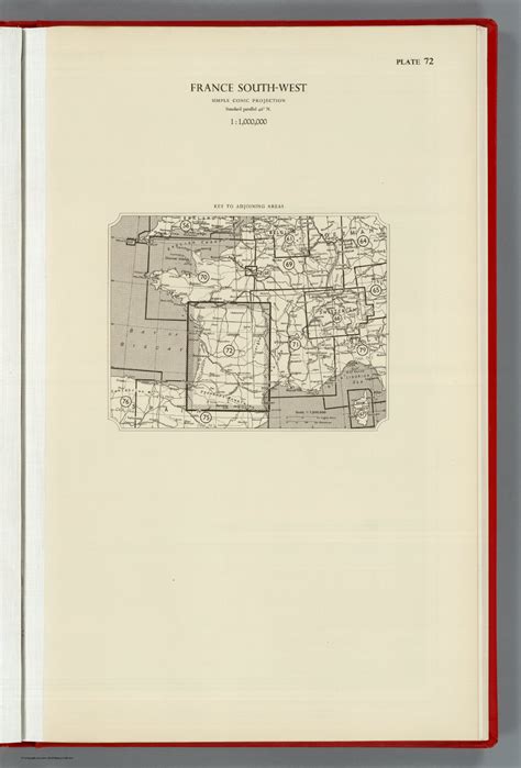 Index To France South West Simple Conic Projection Standard