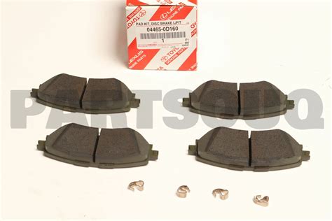 044650D160 Genuine Toyota PAD KIT DISC BRAKE FRONT 04465 0D160 EBay