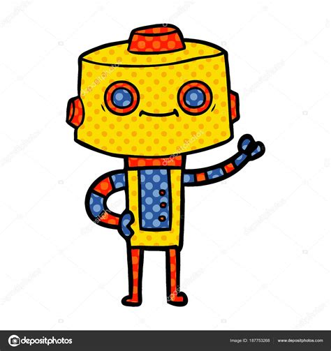 Vector Illustration Cartoon Robot Stock Vector By ©lineartestpilot