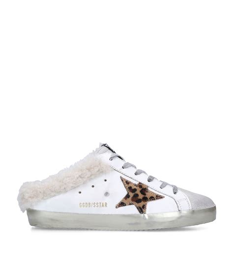 Womens Golden Goose White Leather Superstar Sabot Sneakers Harrods UK