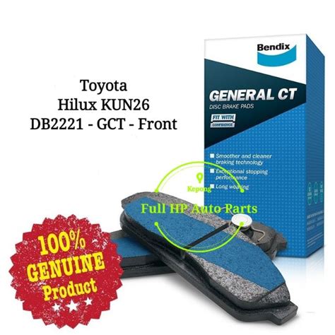 Original Bendix Db Gct Front Brake Pad Toyota Hilux Kun Shopee