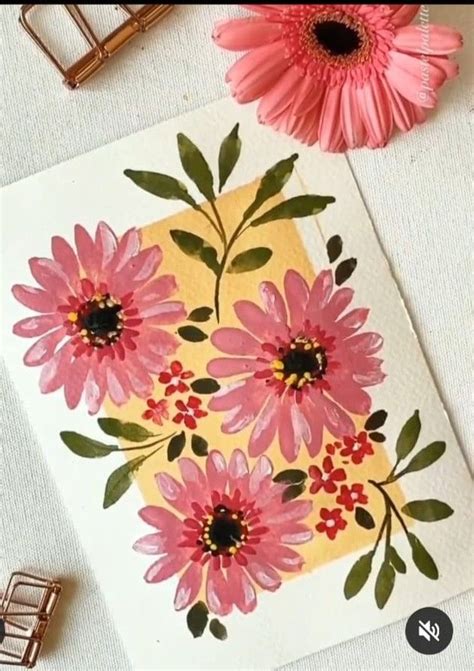 Pin By Kruti Rahabar On 1 A 5 Daisy Painting Daisy Drawing Flower