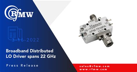 RFMW Blog For RF Microwave Products Broadband Distributed LO Driver