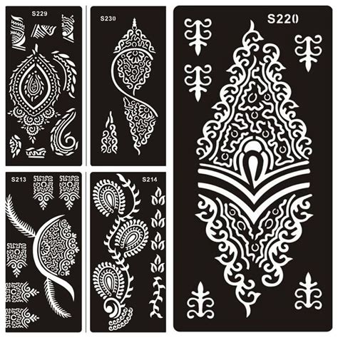 Buy 50 Pcs Tattoo Stencil For Hand Finger Painting Mehndi Indian Temporary