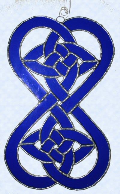 Celtic Double Heart Infinity Knot Celtic Stained Glass Celtic